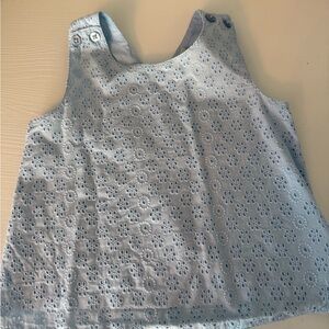 The Beaufort Bonnet Company Light Blue Eyelet Dress Set